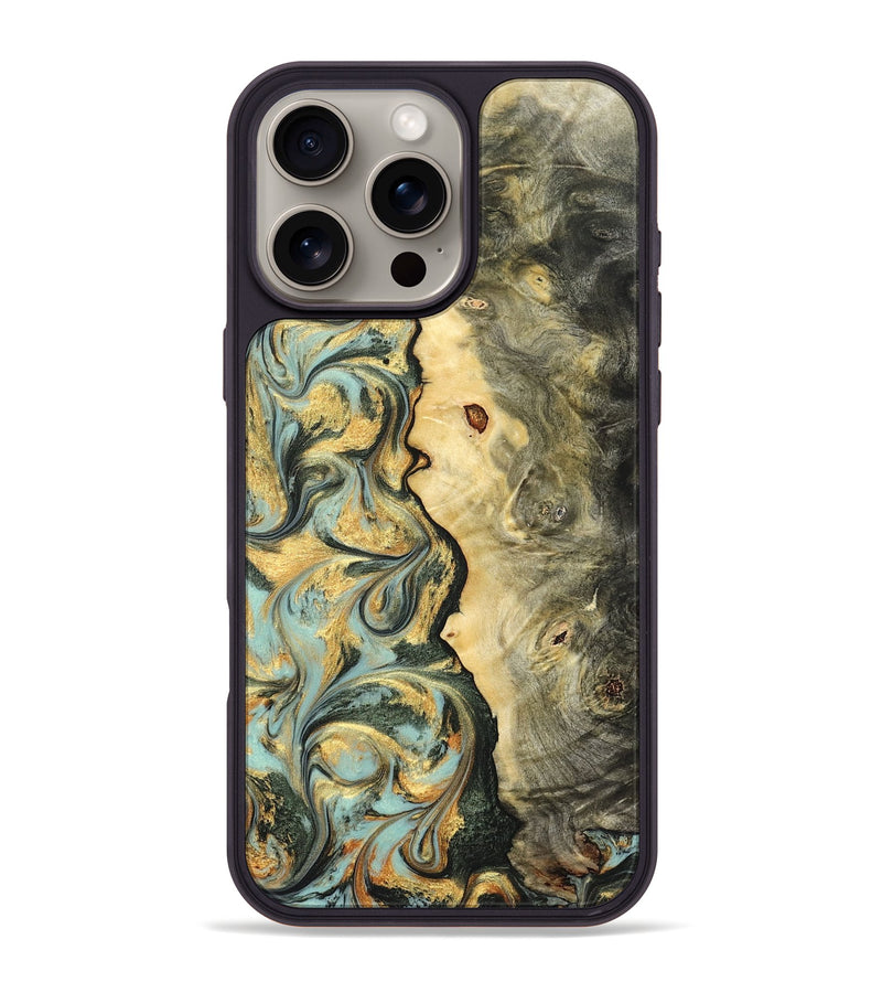 iPhone 16 Pro Max Wood Phone Case - Katlin (Green, 822672)