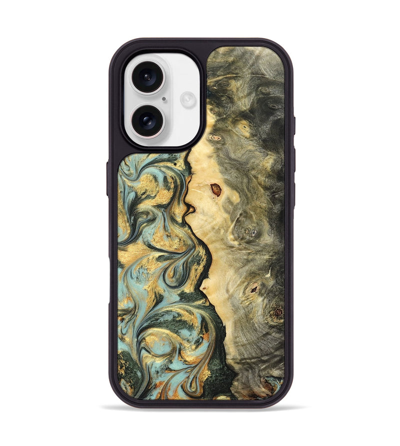 iPhone 17 Wood Phone Case - Katlin (Green, 822672)