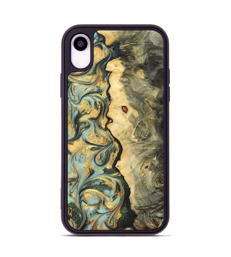 iPhone Xr Wood Phone Case - Katlin (Green, 822672)