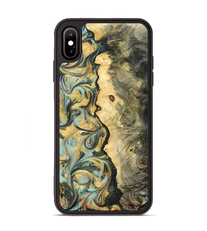 iPhone Xs Max Wood Phone Case - Katlin (Green, 822672)