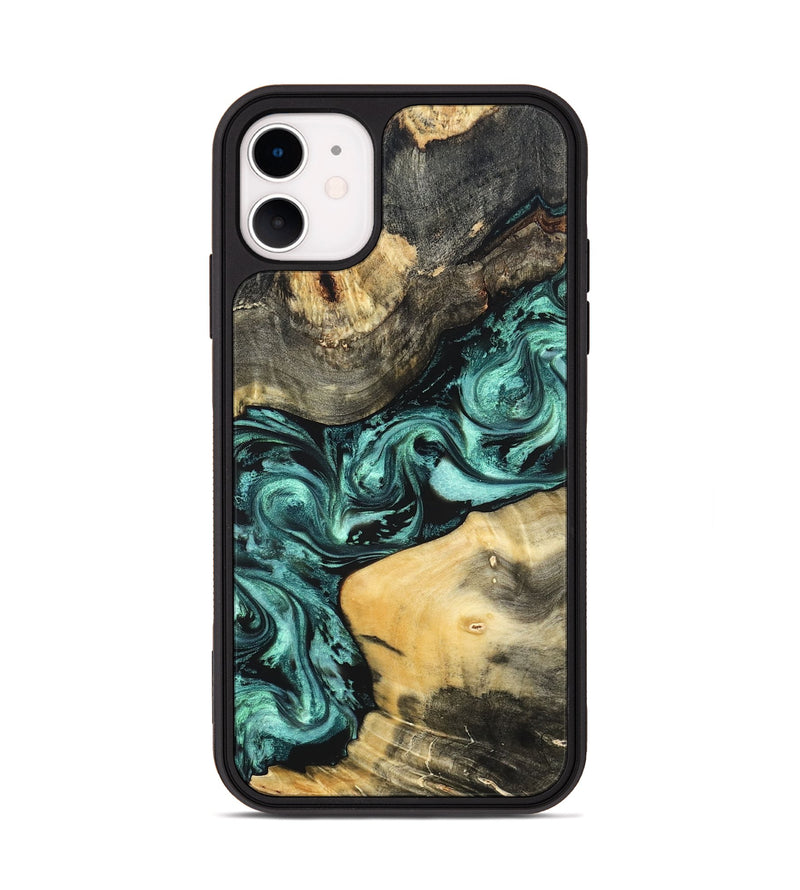 iPhone 11 Wood Phone Case - Audrey (Green, 822680)