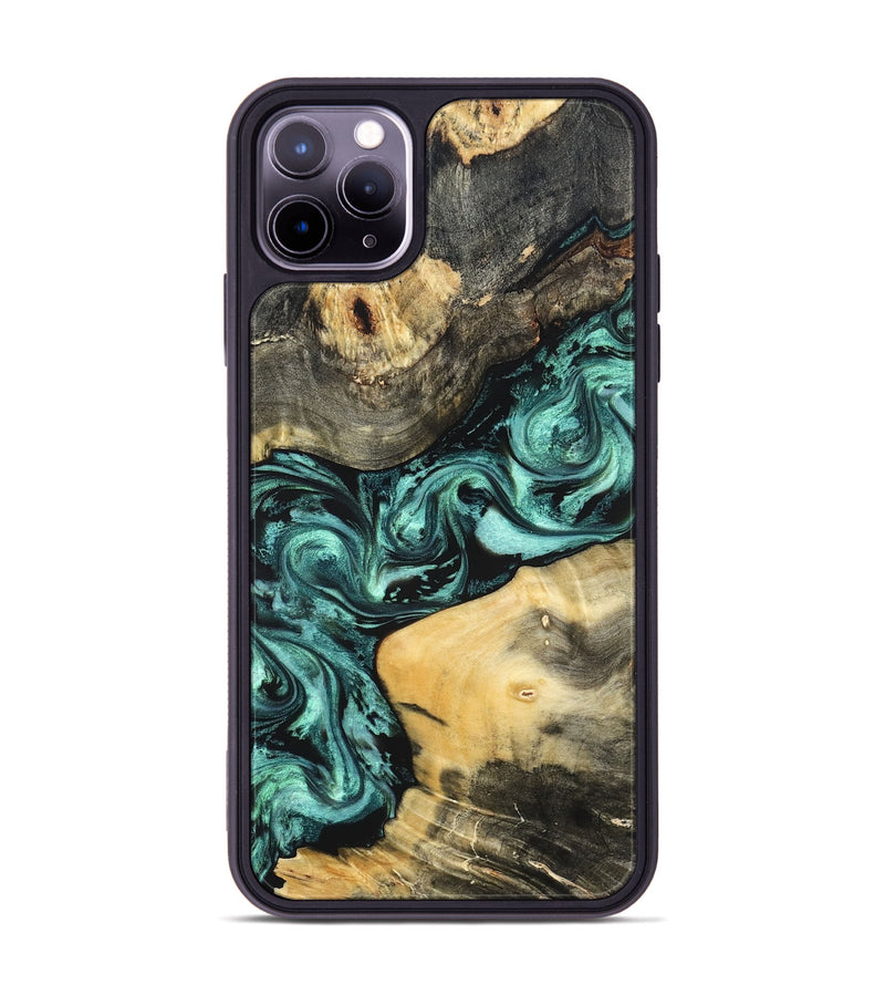 iPhone 11 Pro Max Wood Phone Case - Audrey (Green, 822680)