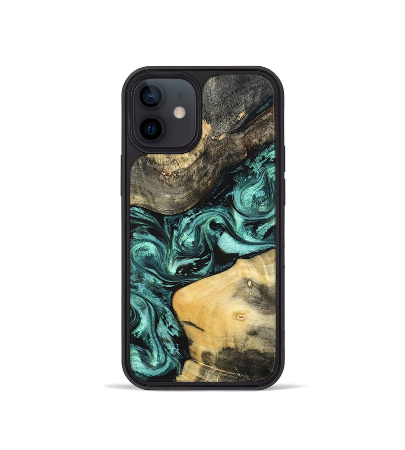 iPhone 12 mini Wood Phone Case - Audrey (Green, 822680)