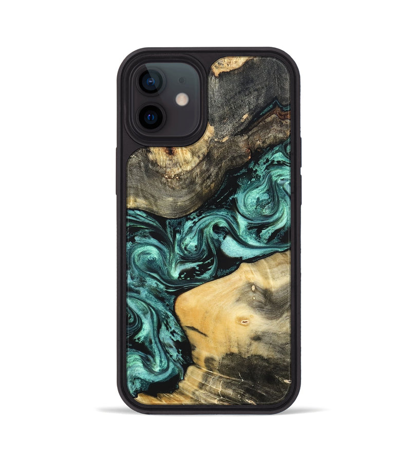 iPhone 12 Wood Phone Case - Audrey (Green, 822680)