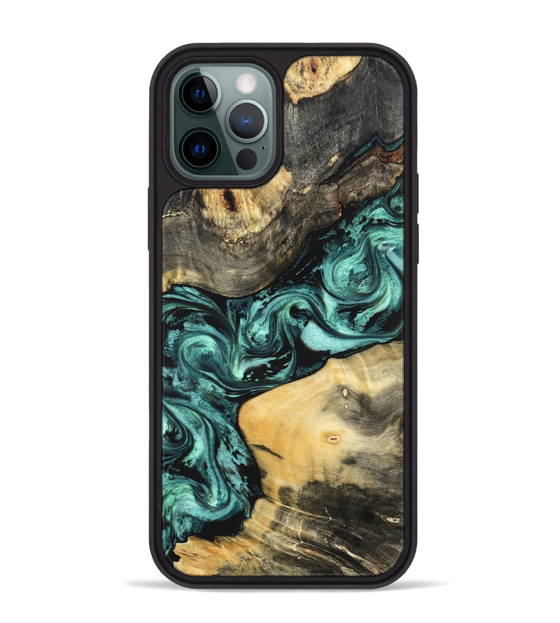 iPhone 12 Pro Max Wood Phone Case - Audrey (Green, 822680)