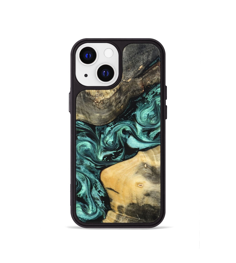 iPhone 13 mini Wood Phone Case - Audrey (Green, 822680)