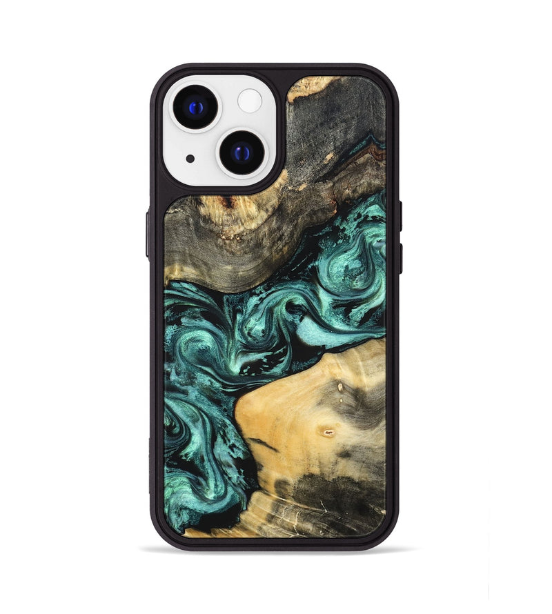 iPhone 13 Wood Phone Case - Audrey (Green, 822680)