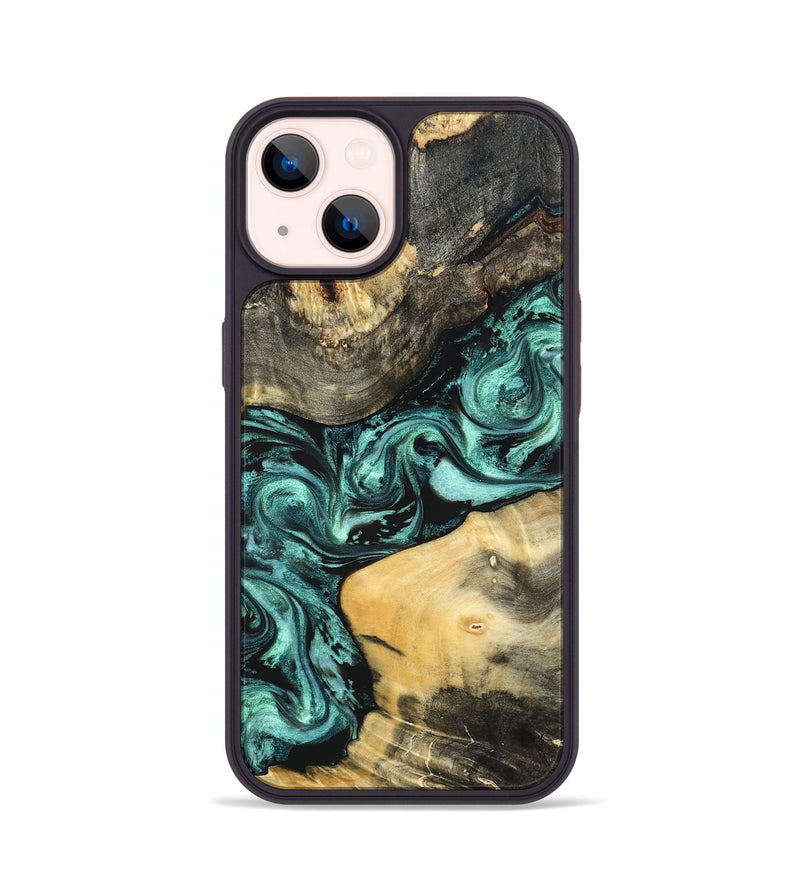 iPhone 14 Wood Phone Case - Audrey (Green, 822680)