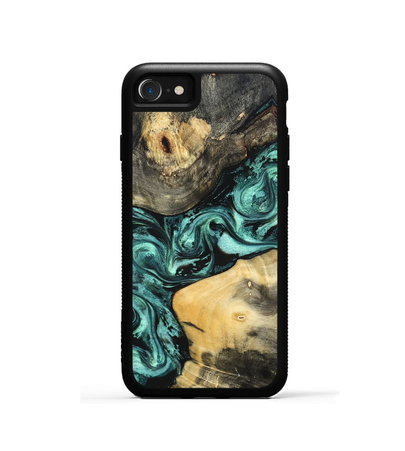 iPhone SE Wood Phone Case - Audrey (Green, 822680)