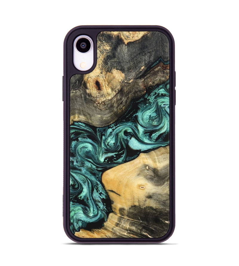 iPhone Xr Wood Phone Case - Audrey (Green, 822680)