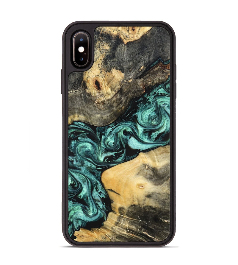 iPhone Xs Max Wood Phone Case - Audrey (Green, 822680)
