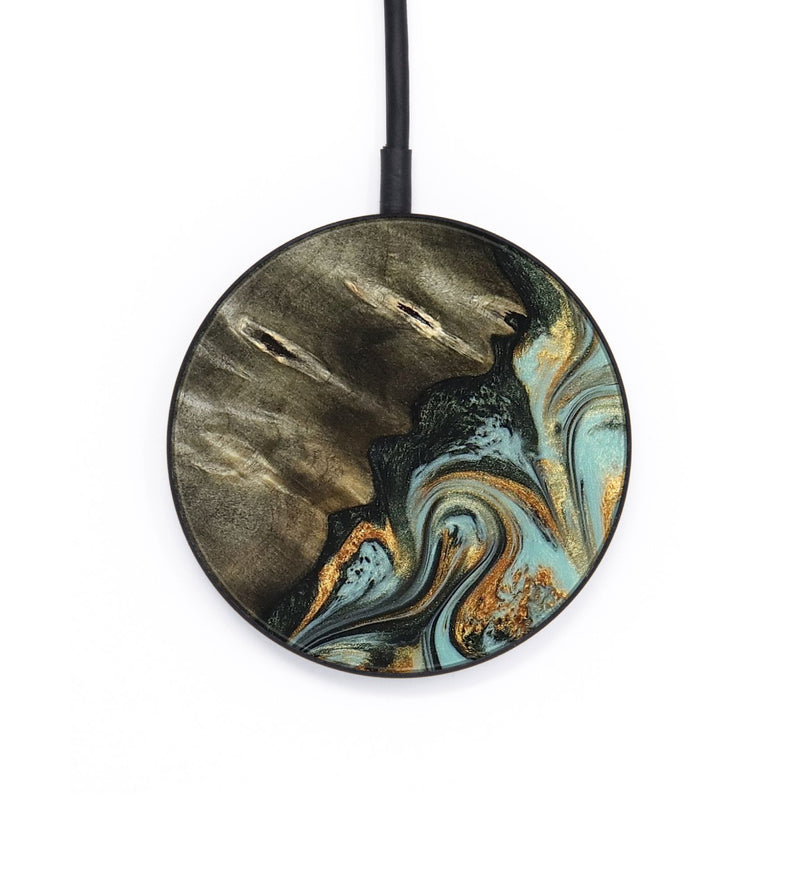 Circle Wood Wireless Charger - Kirsten (Green, 822681)