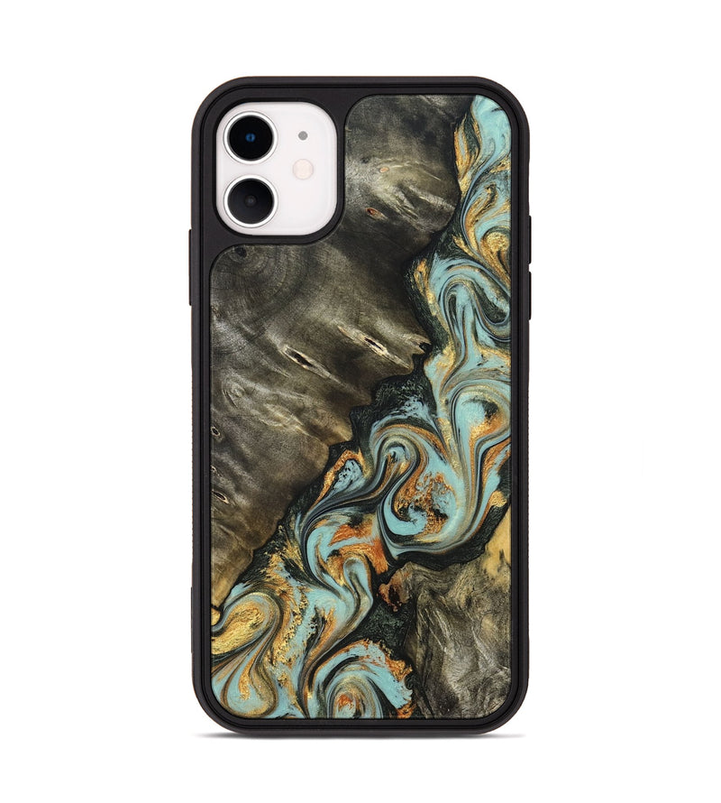 iPhone 11 Wood Phone Case - Kirsten (Green, 822681)