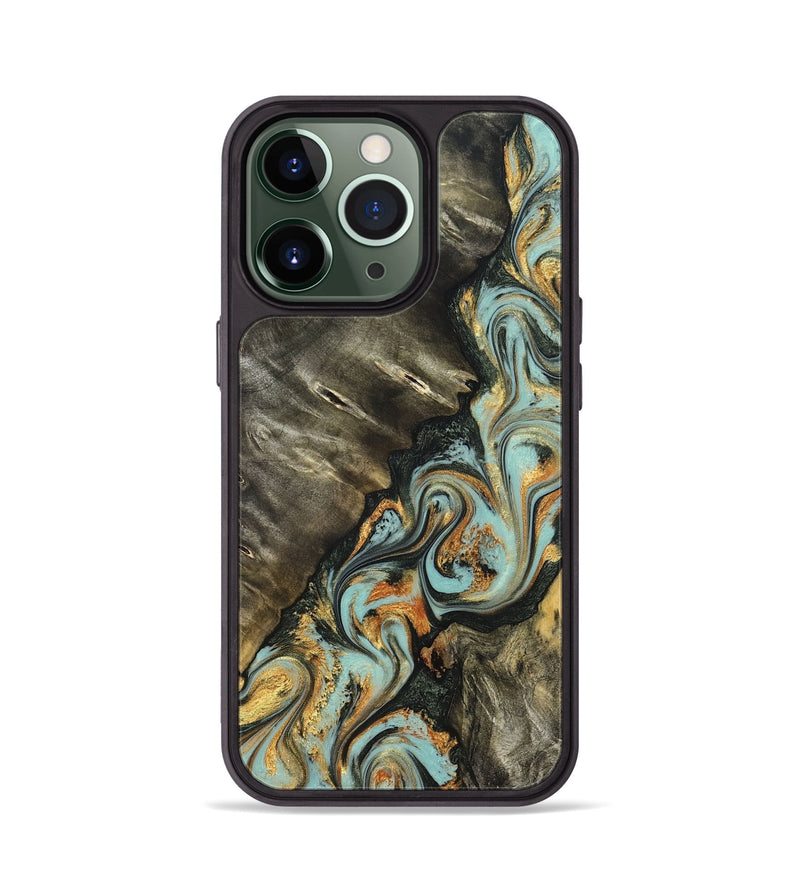 iPhone 13 Pro Wood Phone Case - Kirsten (Green, 822681)