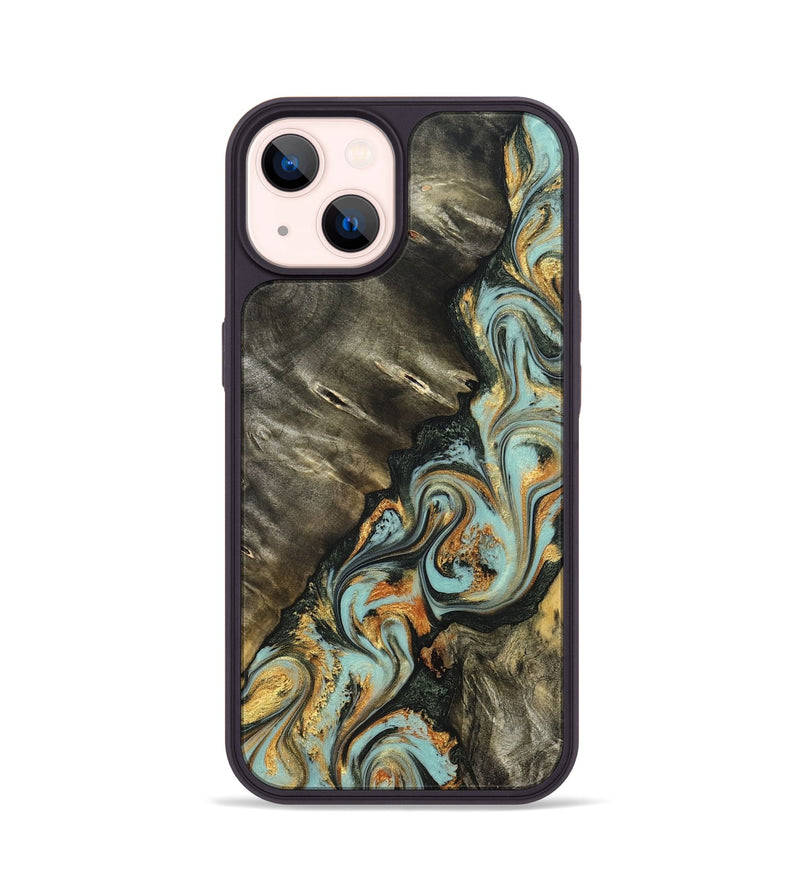 iPhone 14 Wood Phone Case - Kirsten (Green, 822681)