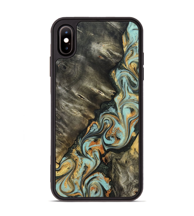 iPhone Xs Max Wood Phone Case - Kirsten (Green, 822681)