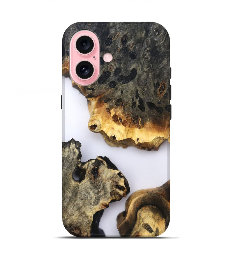 iPhone 16 Wood Live Edge Phone Case - Raleigh (Clear, 822684)