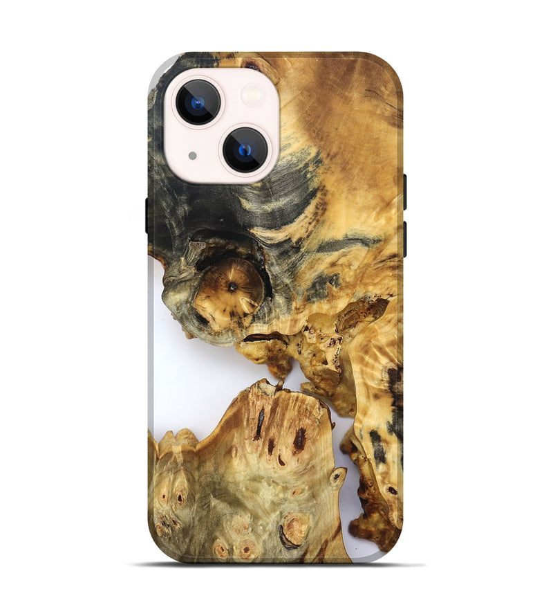 iPhone 14 Wood Live Edge Phone Case - Amanda (Clear, 822688)