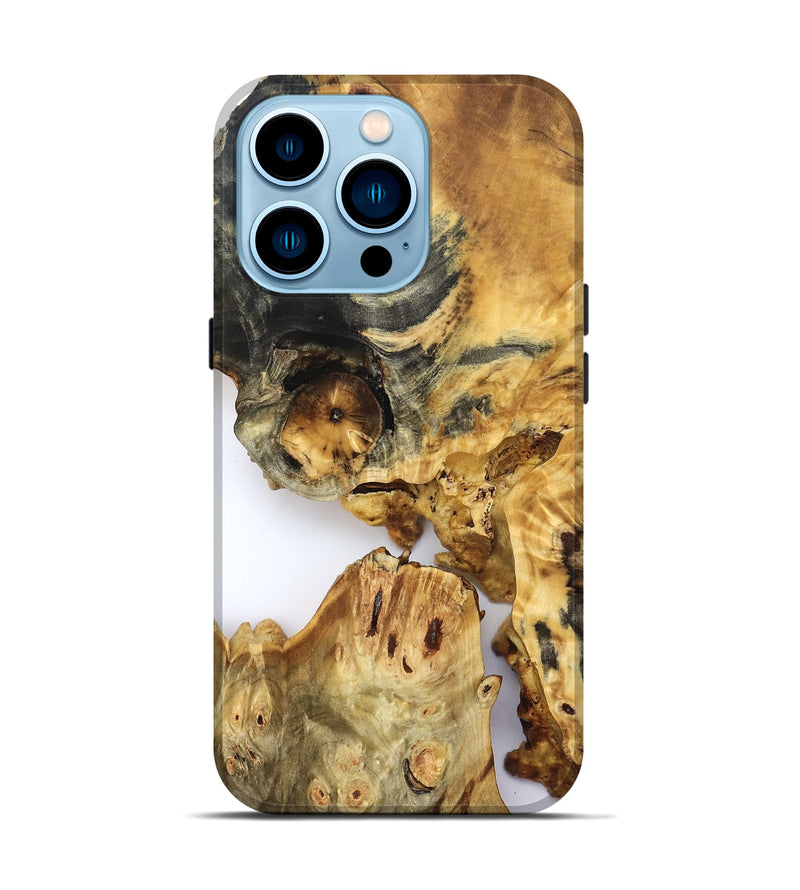 iPhone 14 Pro Wood Live Edge Phone Case - Amanda (Clear, 822688)