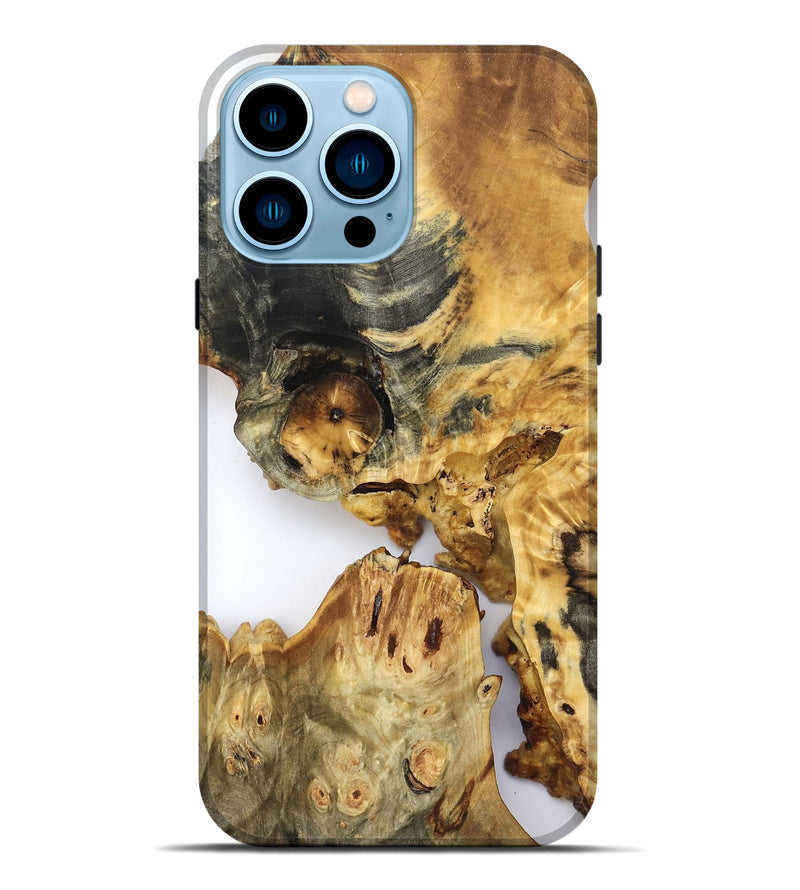 iPhone 14 Pro Max Wood Live Edge Phone Case - Amanda (Clear, 822688)