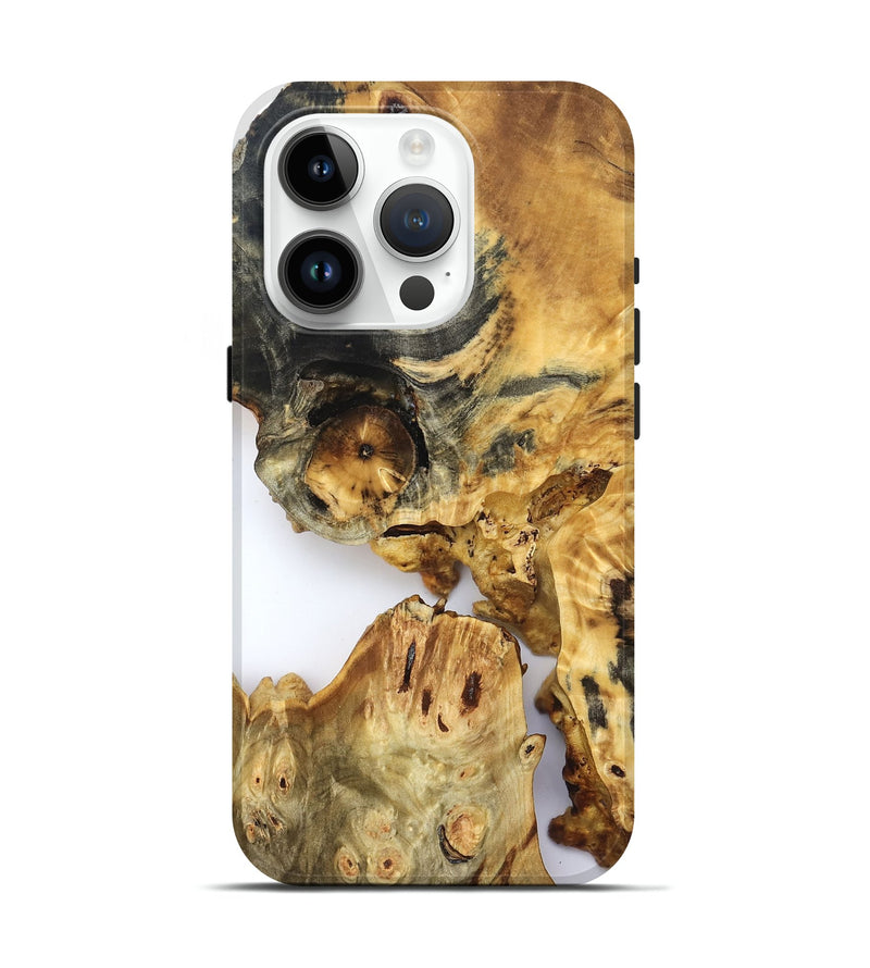 iPhone 15 Pro Wood Live Edge Phone Case - Amanda (Clear, 822688)