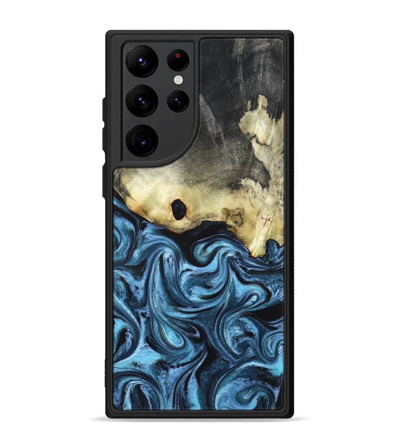 Galaxy S22 Ultra Wood Phone Case - Jaclyn (Blue, 822693)