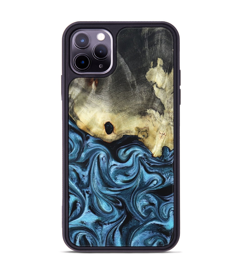 iPhone 11 Pro Max Wood Phone Case - Jaclyn (Blue, 822693)