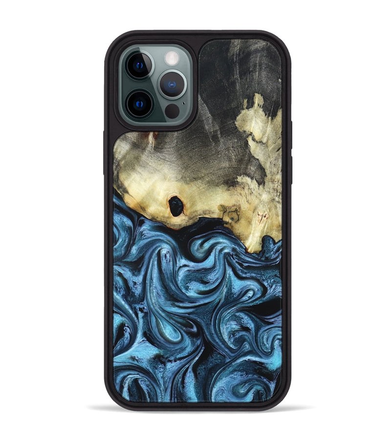 iPhone 12 Pro Max Wood Phone Case - Jaclyn (Blue, 822693)