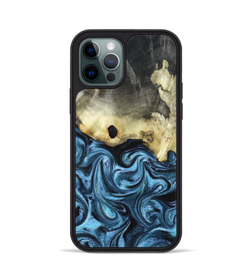 iPhone 12 Pro Wood Phone Case - Jaclyn (Blue, 822693)