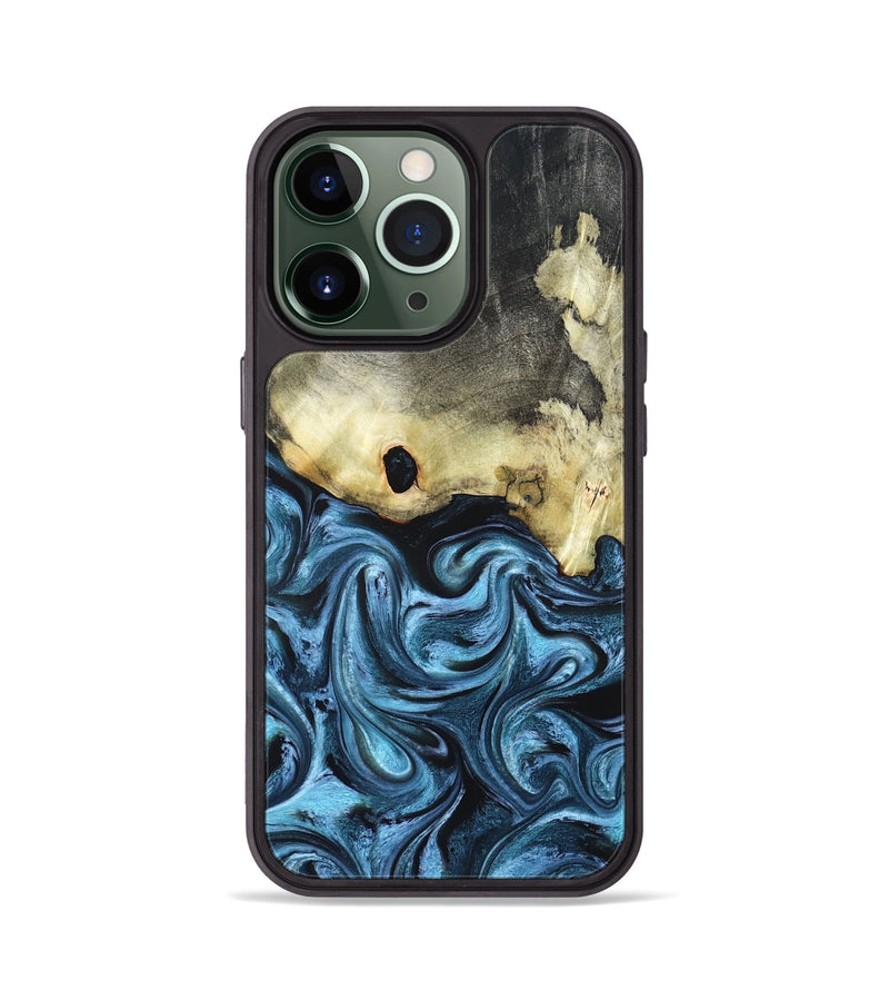iPhone 13 Pro Wood Phone Case - Jaclyn (Blue, 822693)