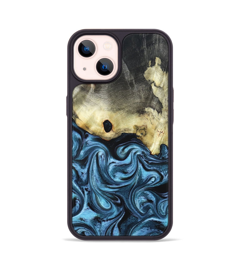 iPhone 14 Wood Phone Case - Jaclyn (Blue, 822693)