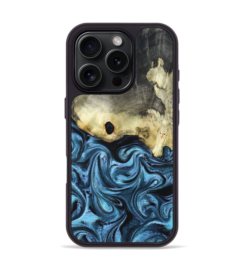 iPhone 16 Pro Wood Phone Case - Jaclyn (Blue, 822693)