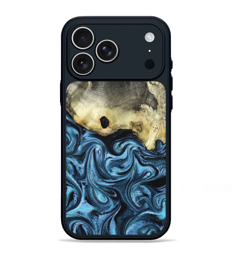 iPhone 17 Pro Max Wood Phone Case - Jaclyn (Blue, 822693)