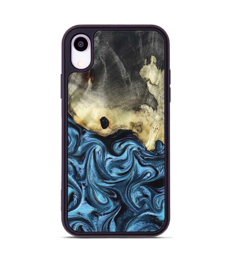 iPhone Xr Wood Phone Case - Jaclyn (Blue, 822693)