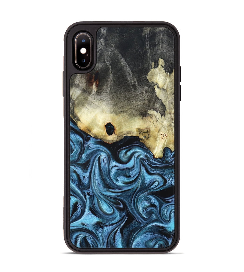iPhone Xs Max Wood Phone Case - Jaclyn (Blue, 822693)