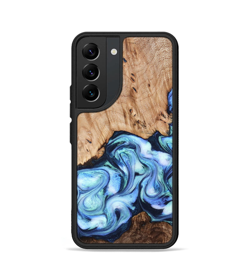 Galaxy S22 Wood Phone Case - Troy (Blue, 822695)