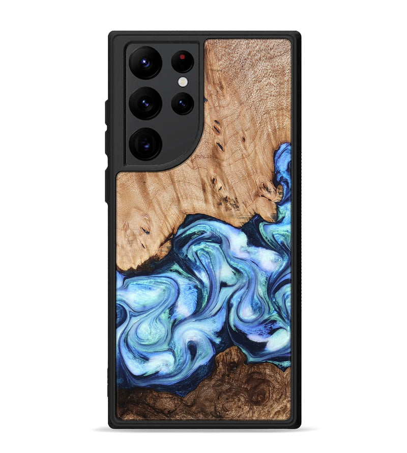 Galaxy S22 Ultra Wood Phone Case - Troy (Blue, 822695)