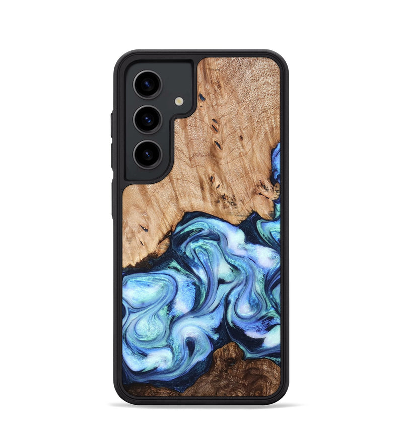 Galaxy S24 Wood Phone Case - Troy (Blue, 822695)