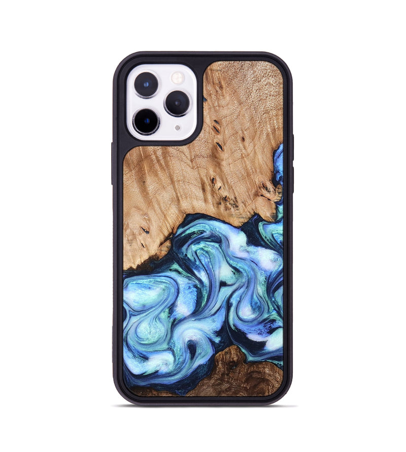 iPhone 11 Pro Wood Phone Case - Troy (Blue, 822695)