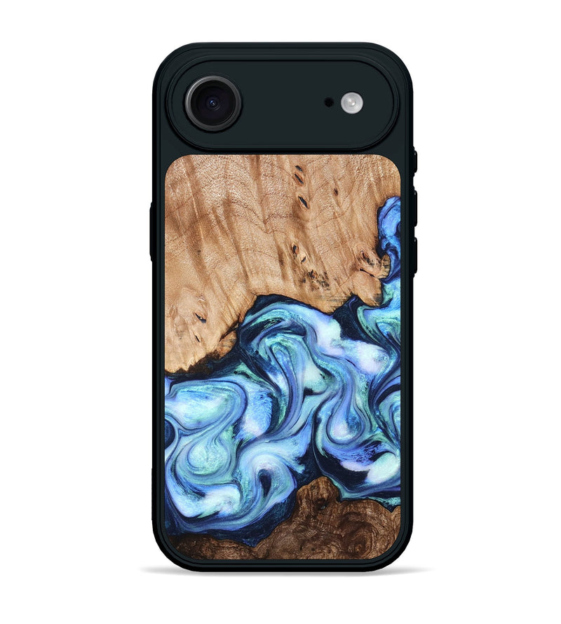 iPhone 17 Air Wood Phone Case - Troy (Blue, 822695)