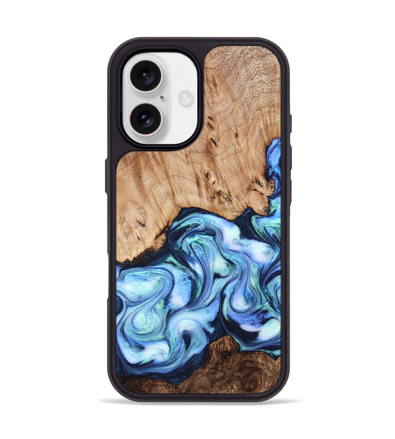 iPhone 17 Wood Phone Case - Troy (Blue, 822695)