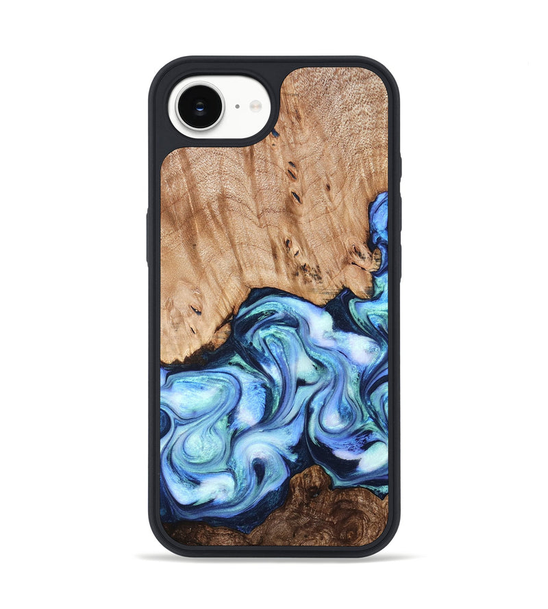 iPhone 17e Wood Phone Case - Troy (Blue, 822695)