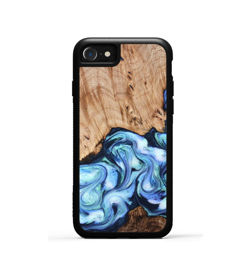 iPhone SE Wood Phone Case - Troy (Blue, 822695)