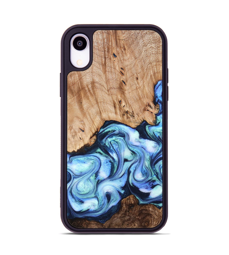 iPhone Xr Wood Phone Case - Troy (Blue, 822695)