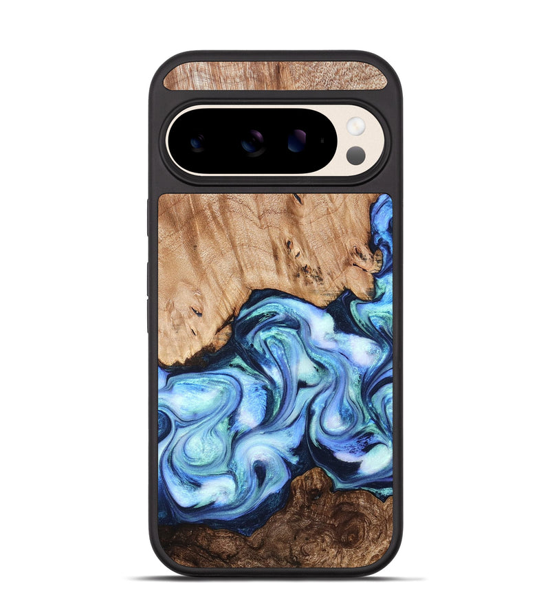 Pixel 10 Wood Phone Case - Troy (Blue, 822695)