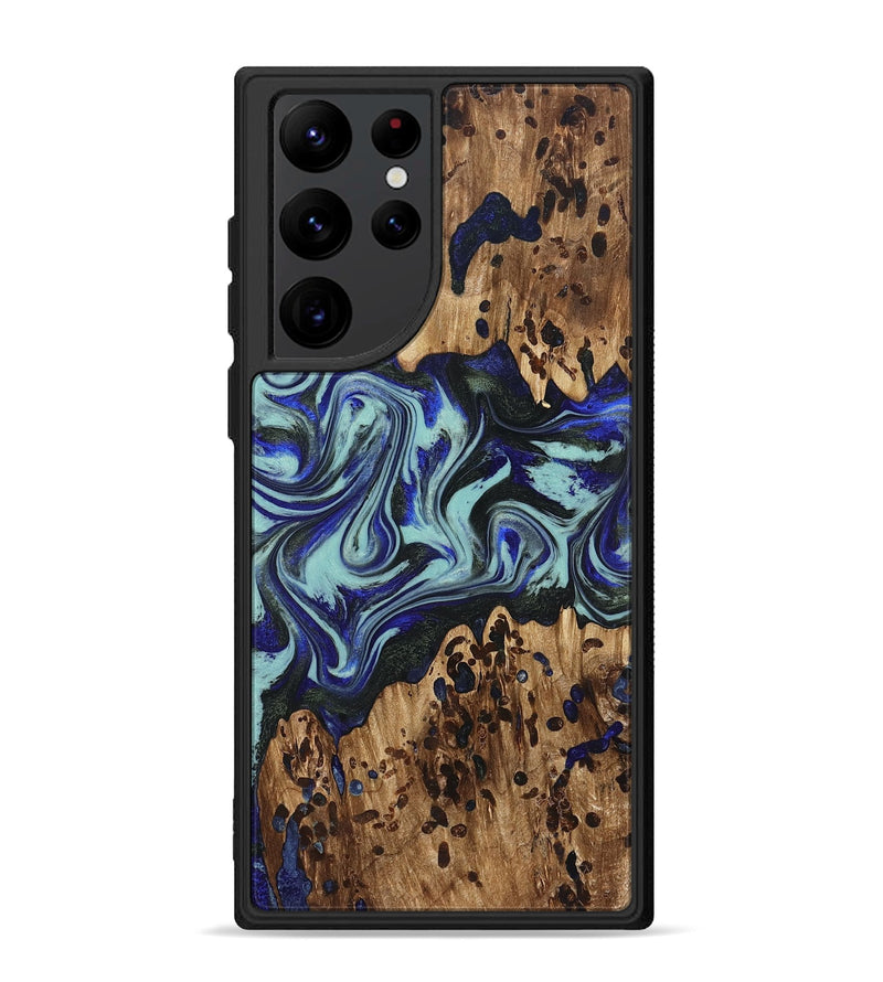 Galaxy S22 Ultra Wood Phone Case - Kirby (Blue, 822698)