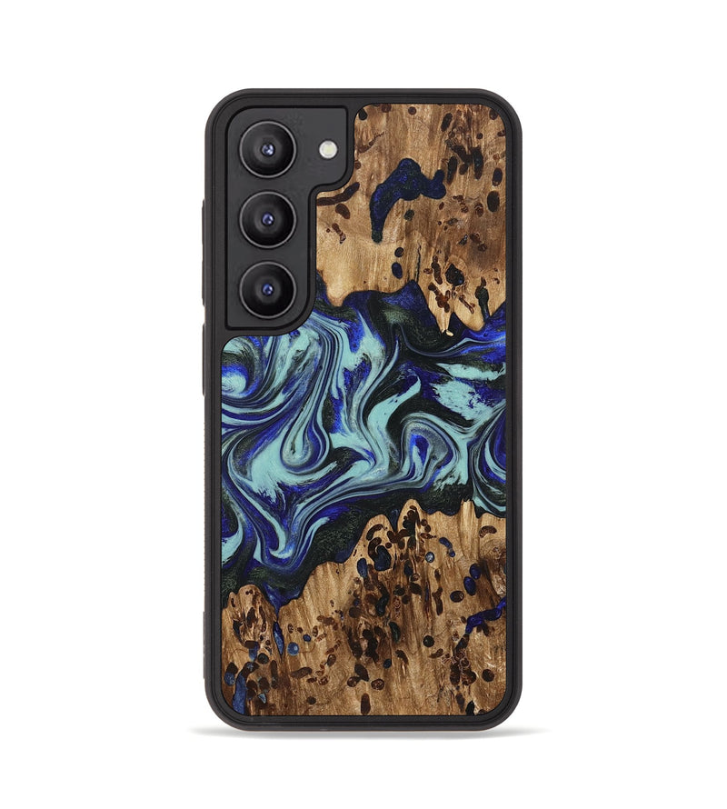 Galaxy S23 Wood Phone Case - Kirby (Blue, 822698)