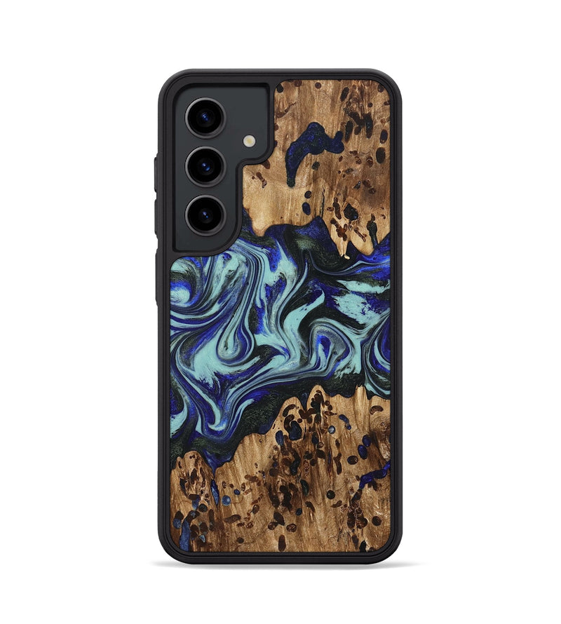 Galaxy S24 Wood Phone Case - Kirby (Blue, 822698)