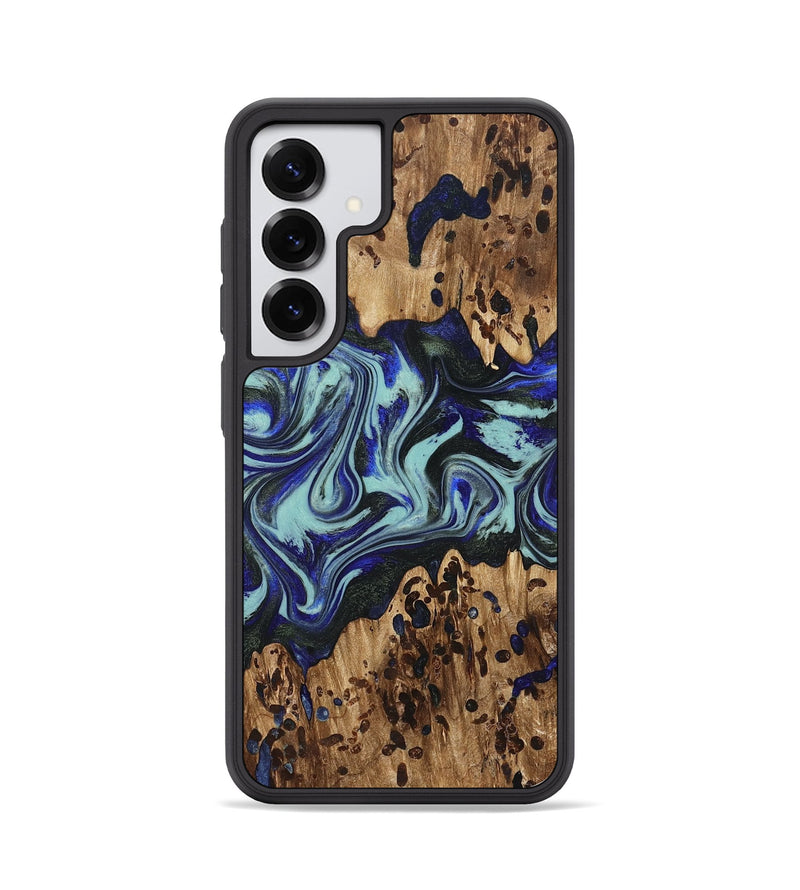 Galaxy S25 Wood Phone Case - Kirby (Blue, 822698)