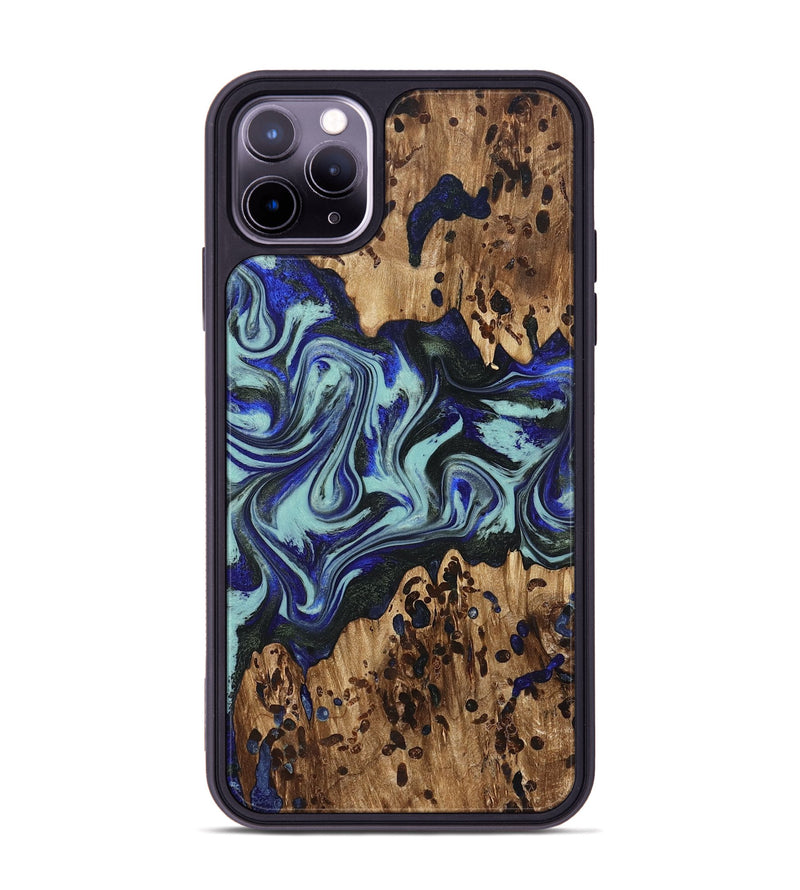 iPhone 11 Pro Max Wood Phone Case - Kirby (Blue, 822698)